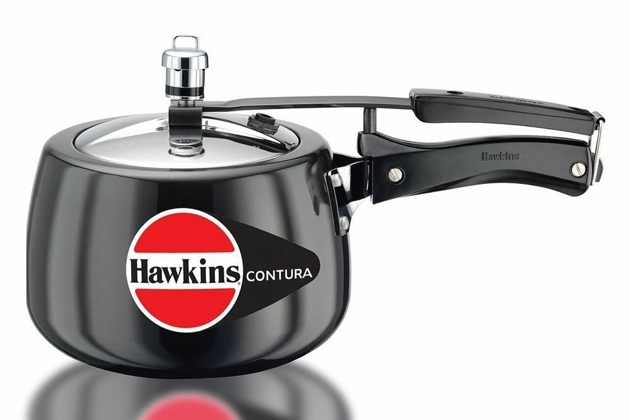 Hawkins CB30 Hard Anodised Pressure Cooker, 3-Liter, Contura Black