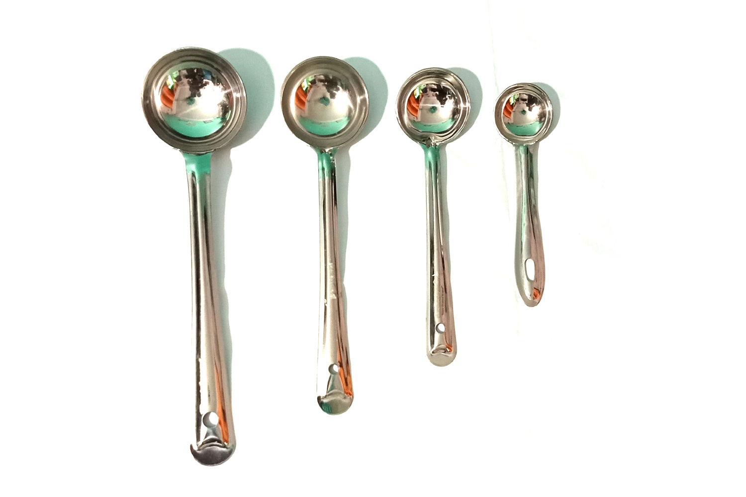 4-Piece Stainless Steel Serving Spoon Set - Silver Ladle