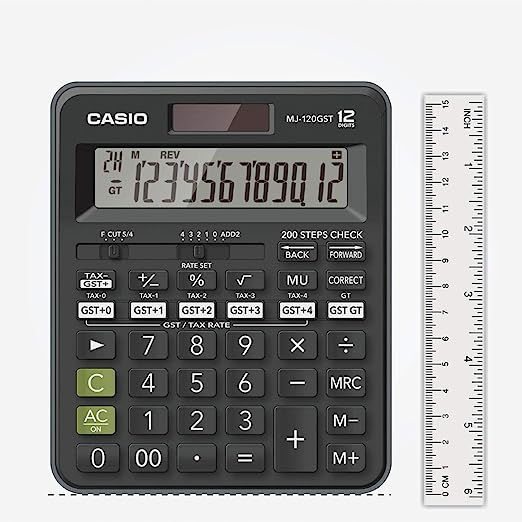 Thumbnail: Casio MJ-120GST GST Calculator (Black)