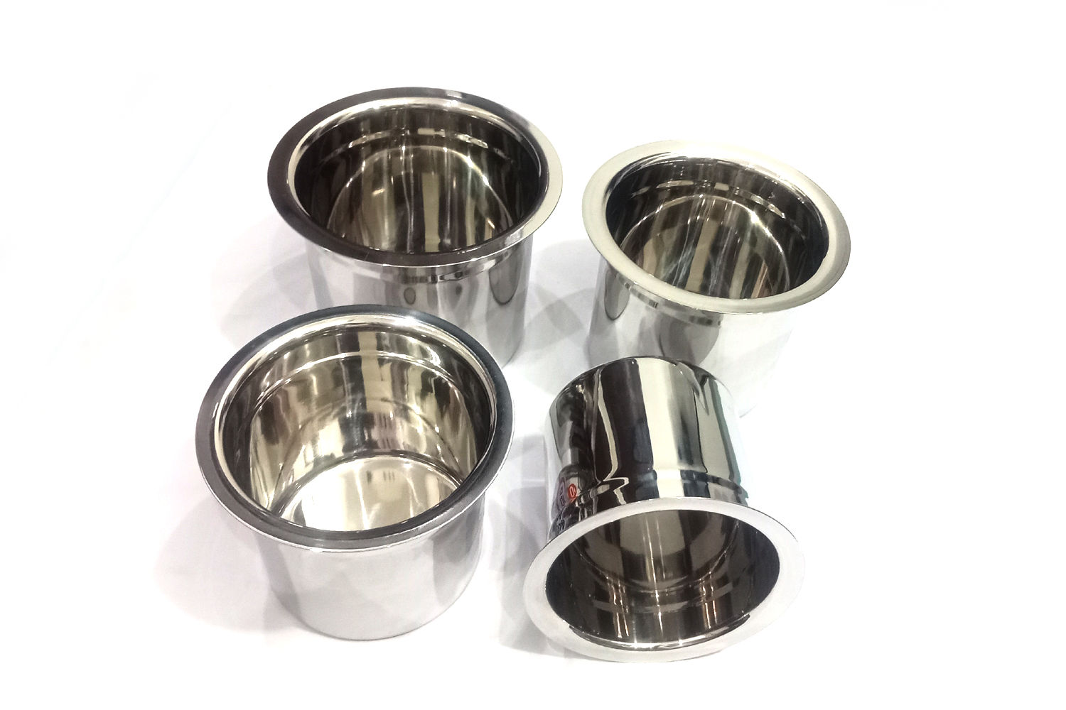 Stainless Steel Ganj/Milk Boiler/Milk Pot/Long Tapeli set of 4 Pieces