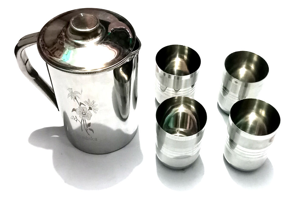 Thumbnail: Laser Print Stainless Steel Jug and 4 Glass.