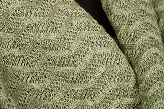 Thumbnail: Moss Green Lace  Infinity Scarf, Hand Crafted Egyptian Cotton Scarf
