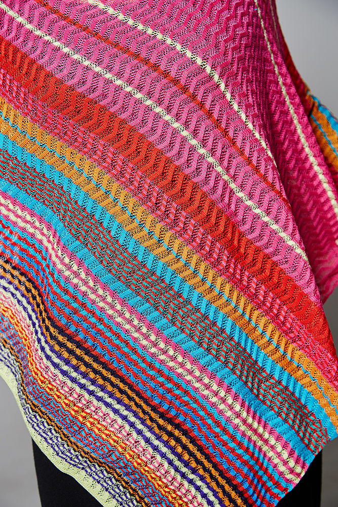 Thumbnail: Multi Coloured Hand Crafted  Lace Poncho 158