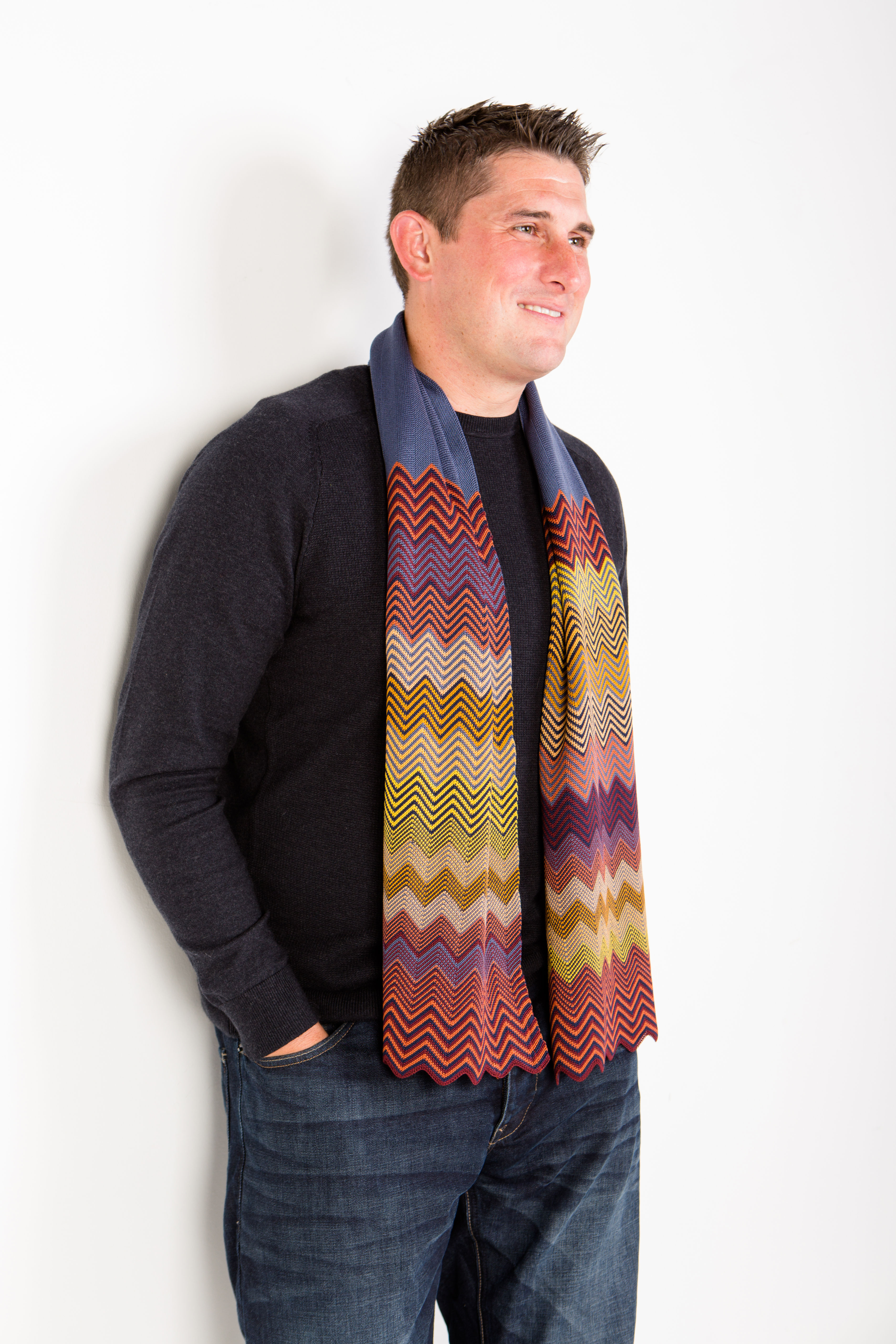 Winter Cotton Chevron Scarf 246