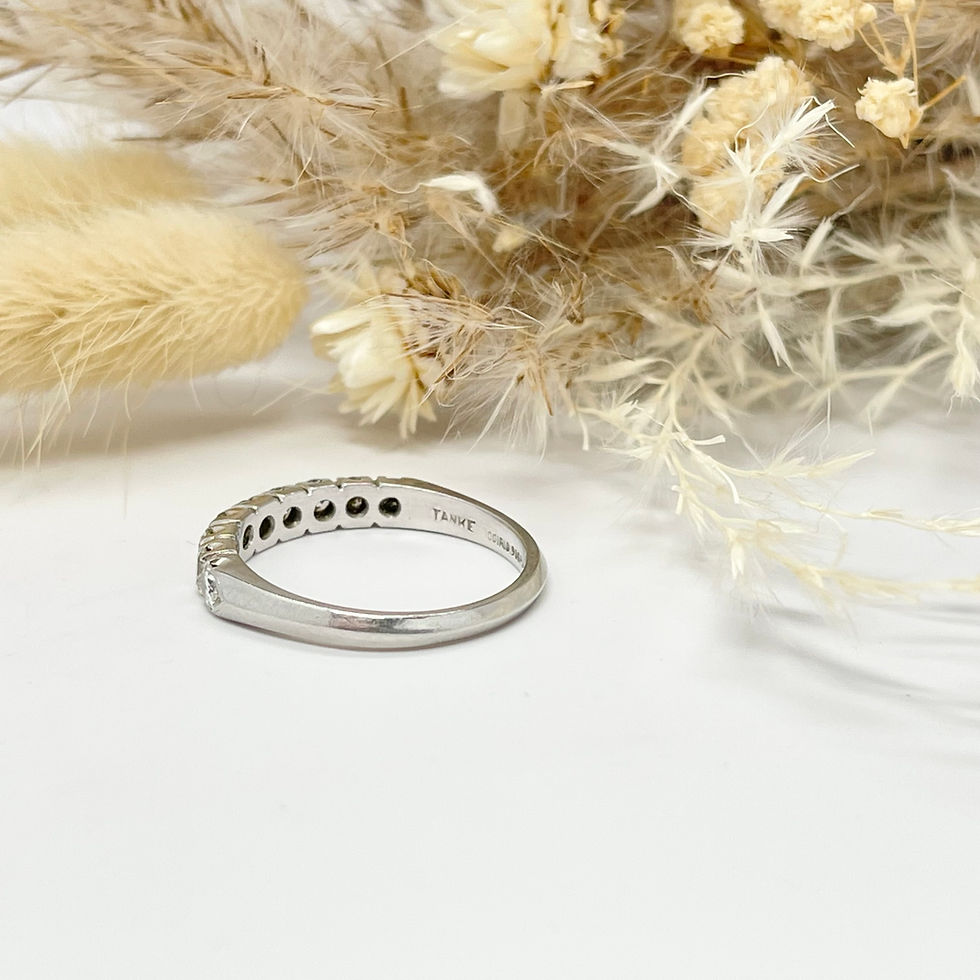 Thumbnail: Platinum & Iridium 9 Diamond Ring