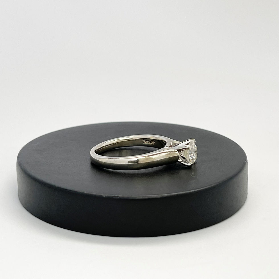 Thumbnail: 14kt White Gold Solitaire Ring