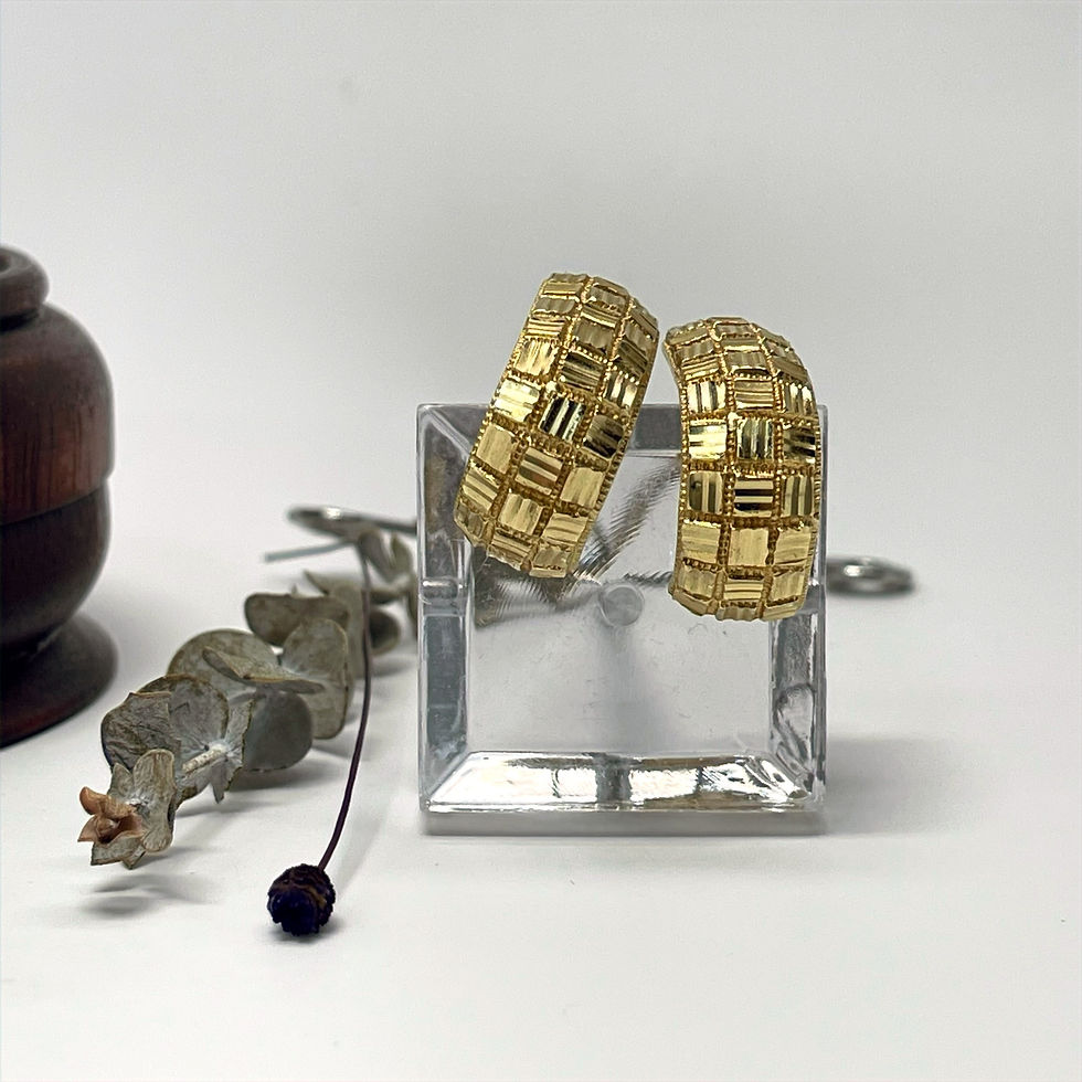 Thumbnail: 14kt Yellow Gold 80's Earrings