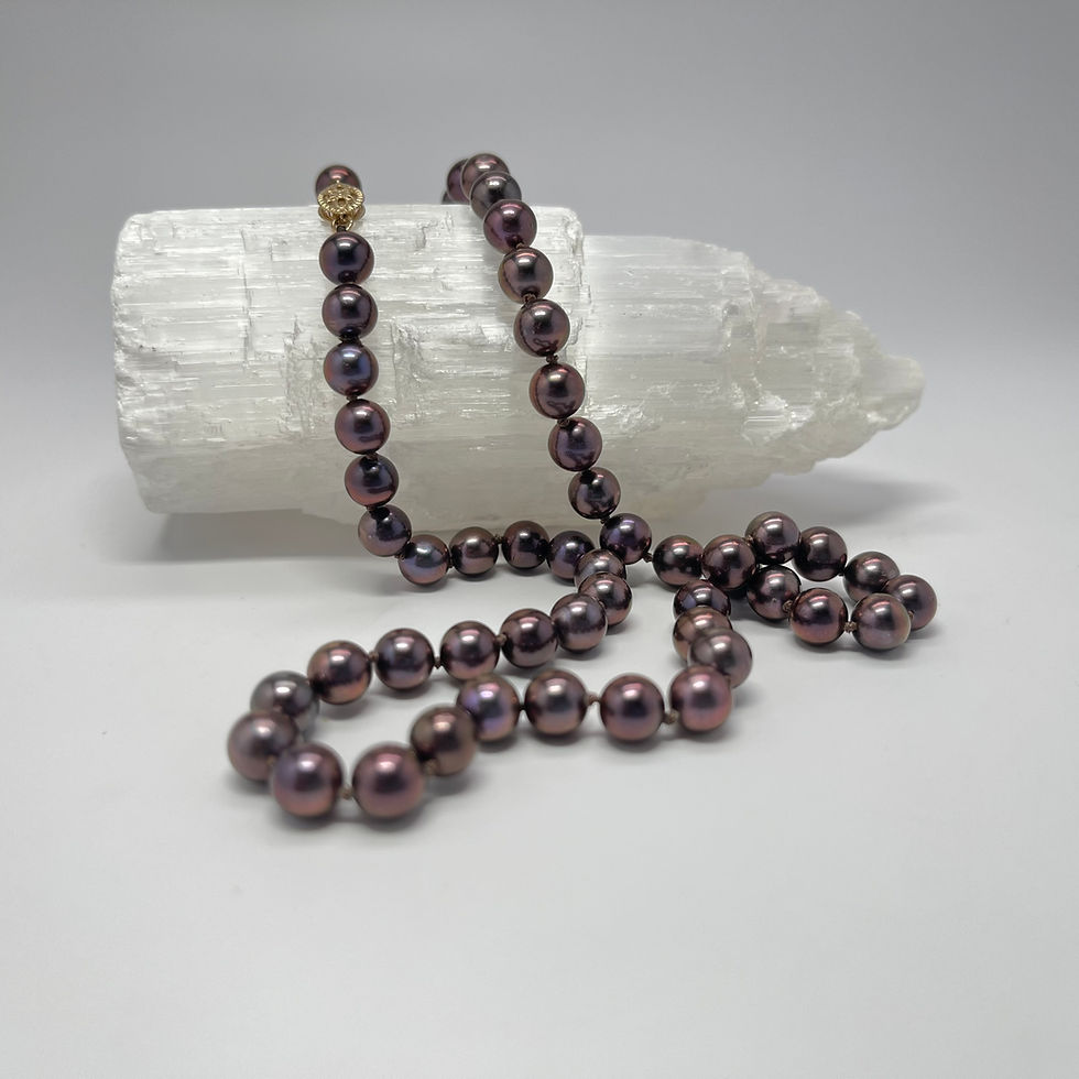 Thumbnail: 18" Tahitian Pearl Necklace w/ 14Kt Yellow Gold Clasp