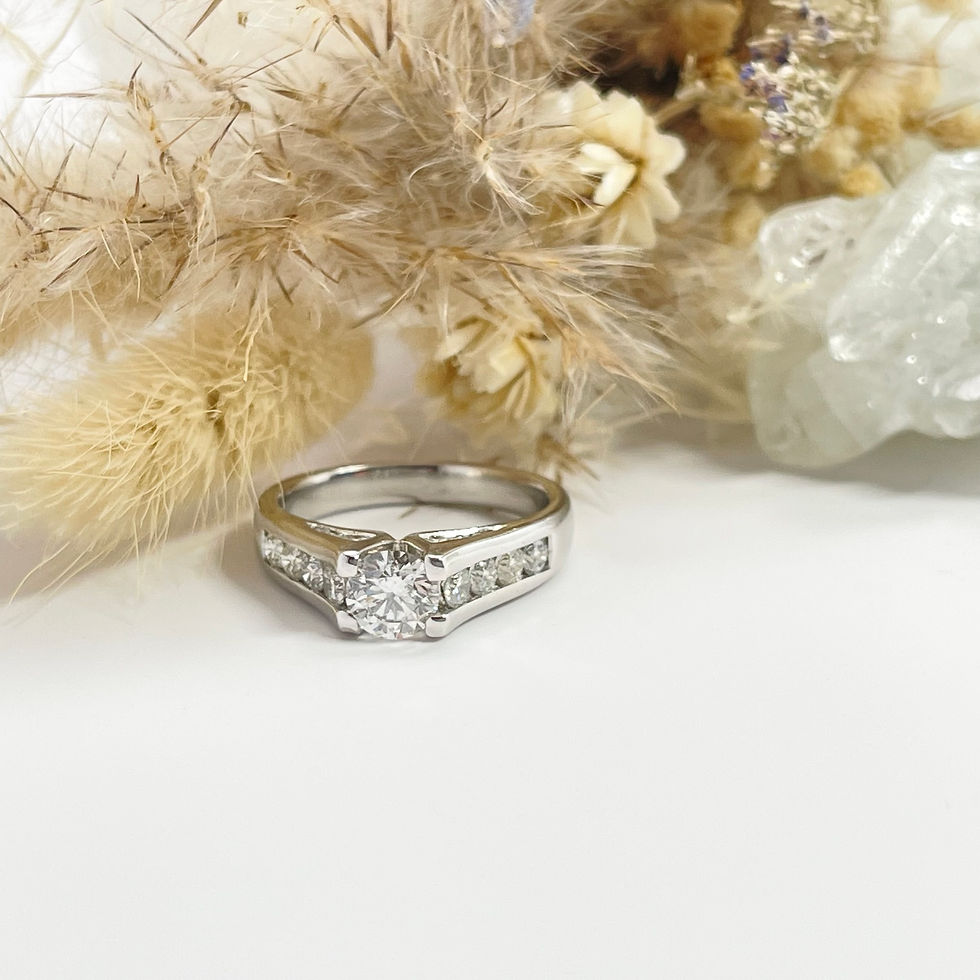 Thumbnail: 14Kt White Gold Diamond Ring