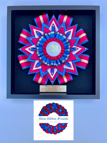 decorated rosette 12” x12” | K&L Ribbon Wreaths
