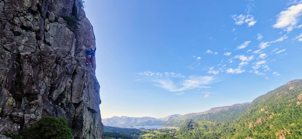 Matt A climbing up High Spy