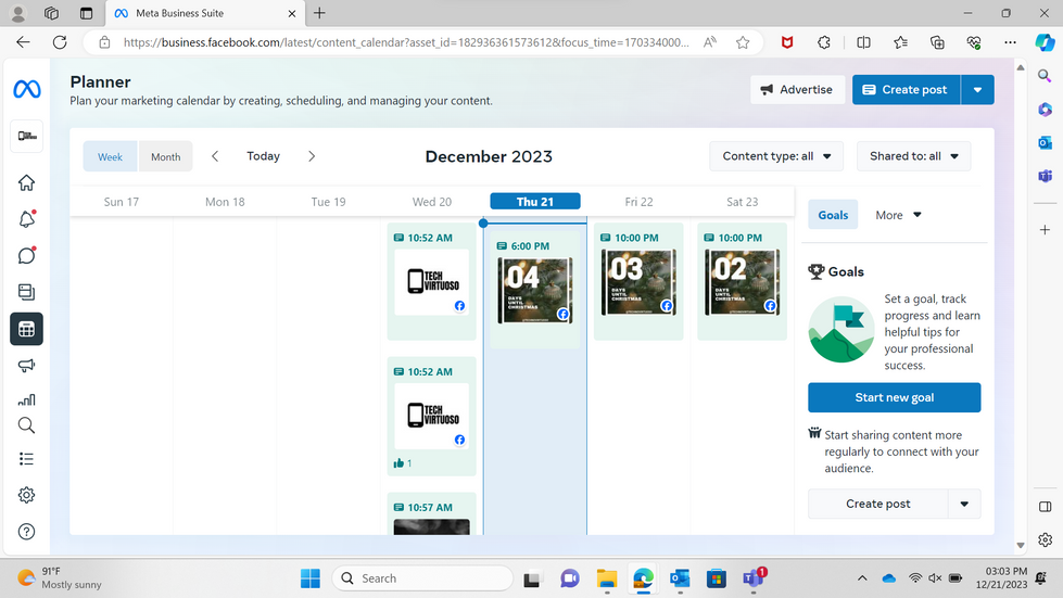 Facebook Planner (Scheduled Post)