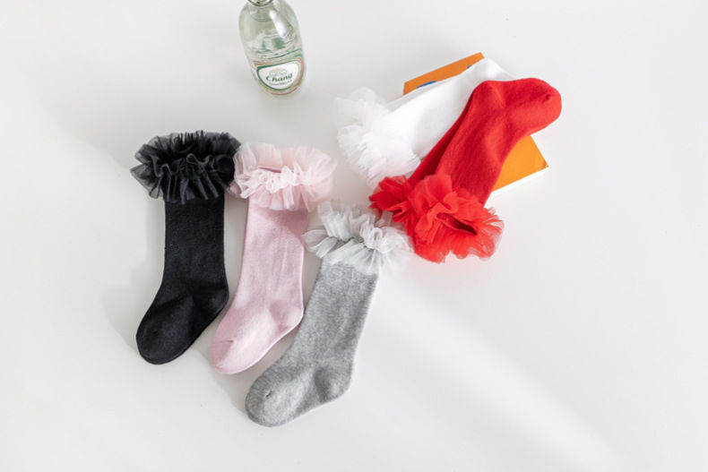 Thumbnail: Daysi long socks tule ballet high  knee lenght