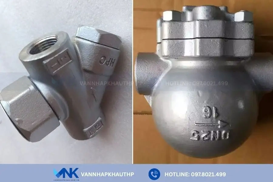 Phân loại bẫy hơi inox