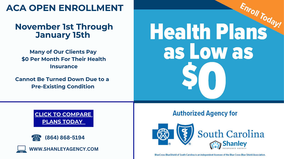 ACA Open Enrollment Starts November 1st contact our local office today for your "Free Quotes"
