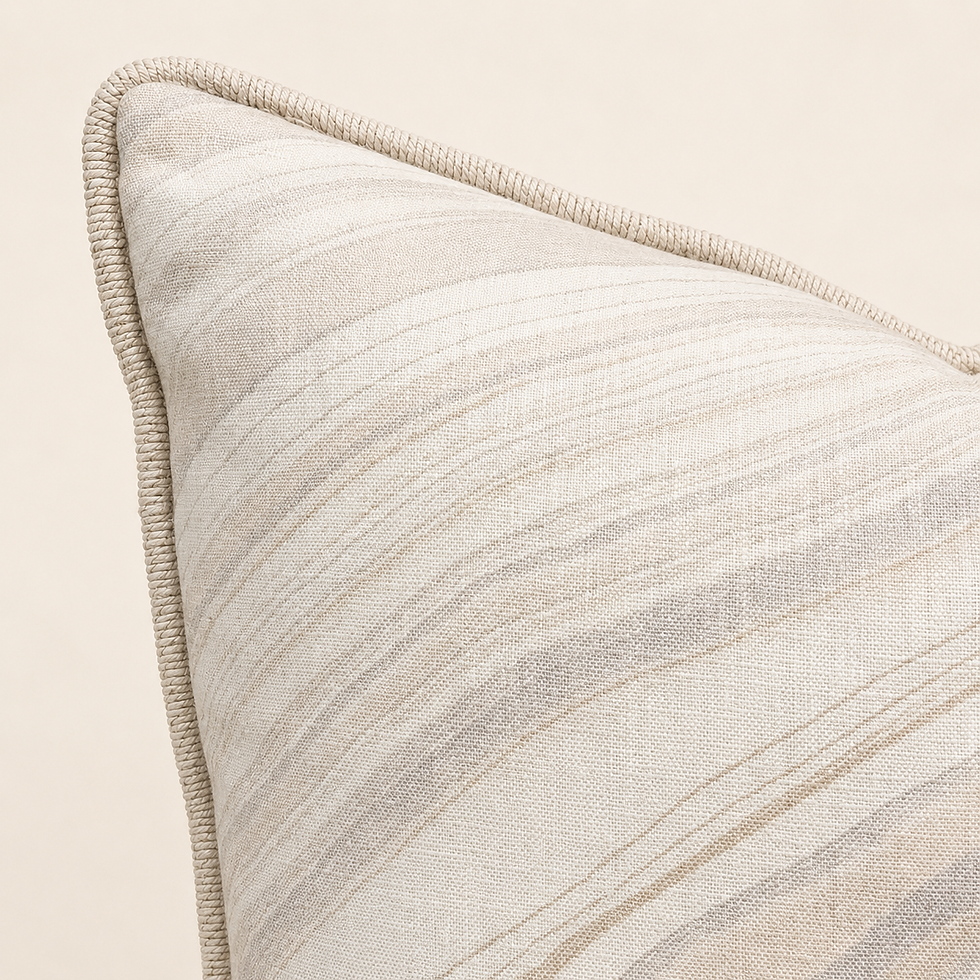 Thumbnail: Kravet White Onyx Linen Accent Pillow with Self-Cord Trim