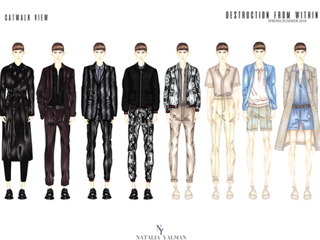 a collection of men 's fashion sketches by natalia yalman