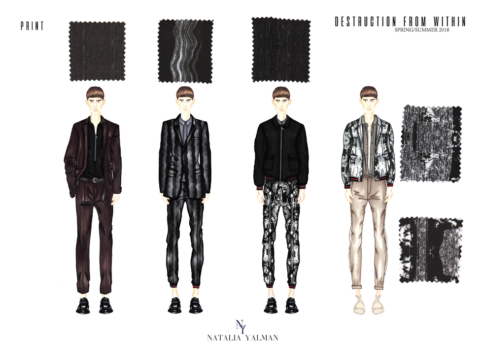 a collection of men 's clothes by natalia yalman
