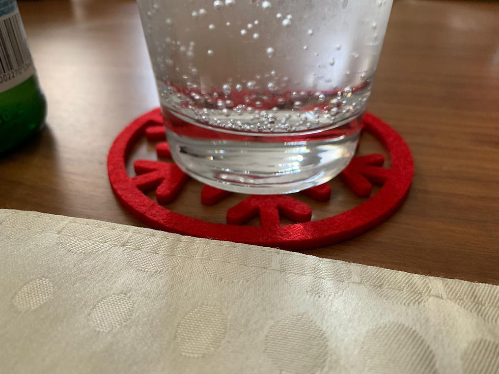 Miniatura: Portavasos  copo de nieve fieltro 3mm  6 pzas.