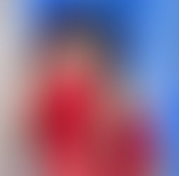 바카스 BJ 크리스마스 라이브에서 빨간 옷으로 가슴을 가리고 있는 셀카