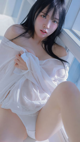 모모리나 패트리온 momorina patreon breast cleavage shirt tease korean model 거유 노출 window light asianboji