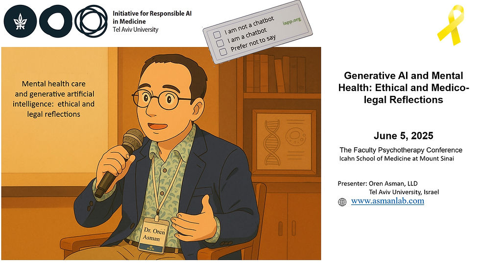 Generative AI and Mental Health: Some Ethical and Medico-Legal Reflections