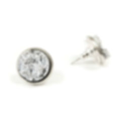 Silver Druzy Studs