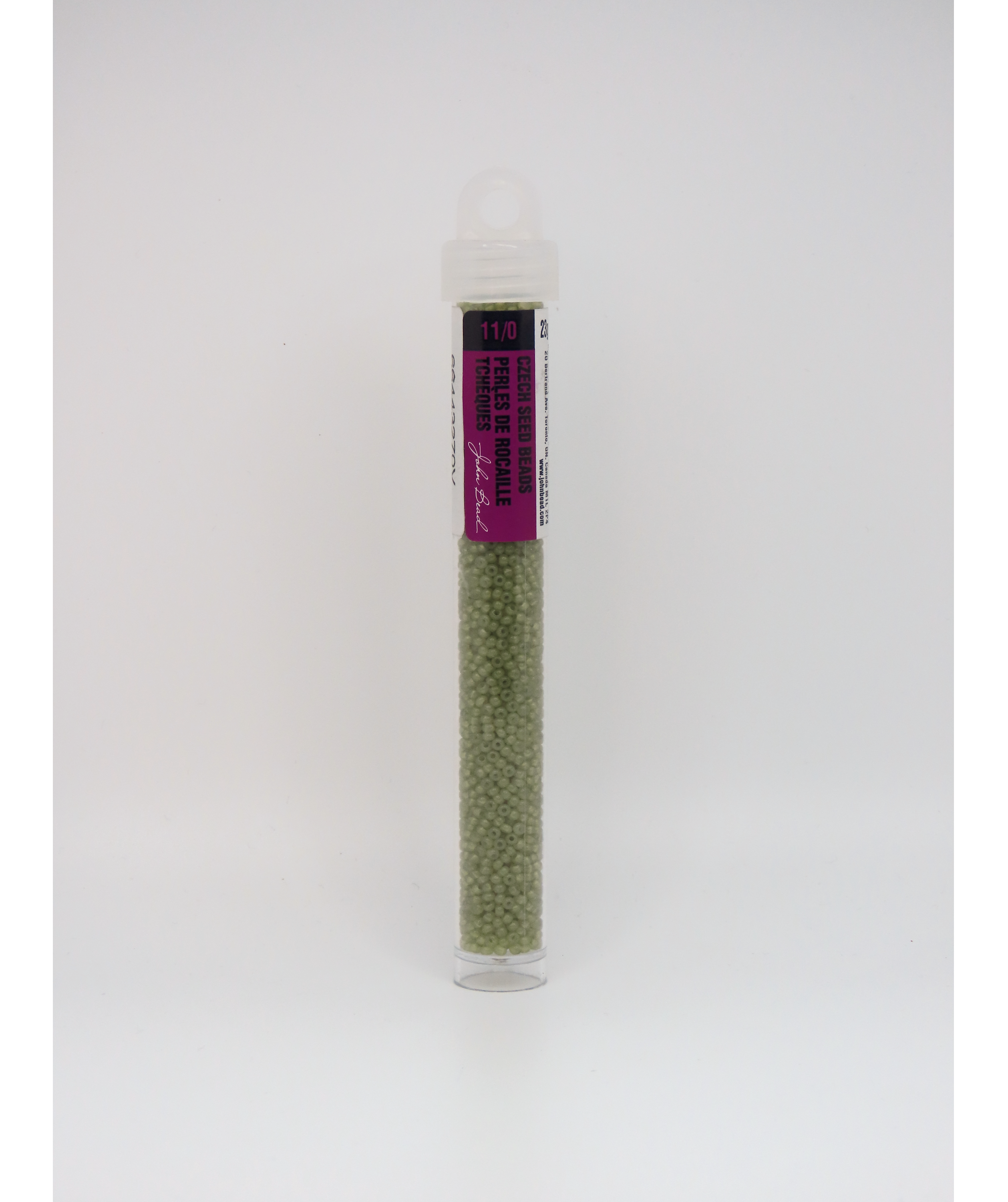 11/0 Czech Seed Bead Alabaster Avocado Solgel