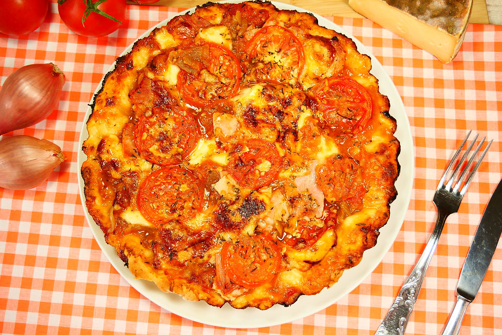 Pizza au jambon et au St-Nectaire