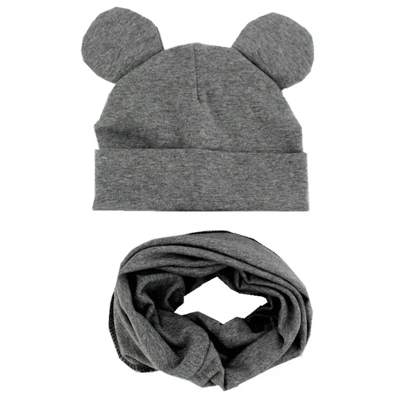 Thumbnail: New Cotton Children Hat Scarf Set