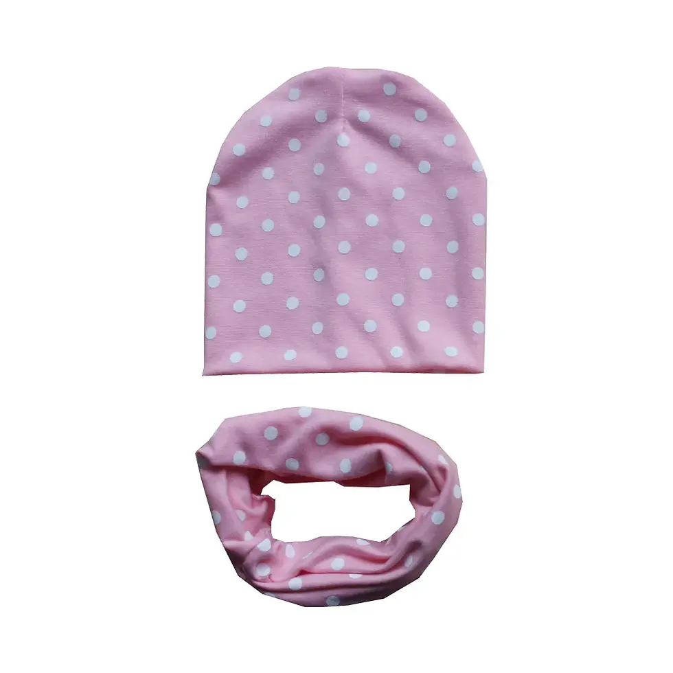 Thumbnail: New Cotton Children Hat Scarf Set