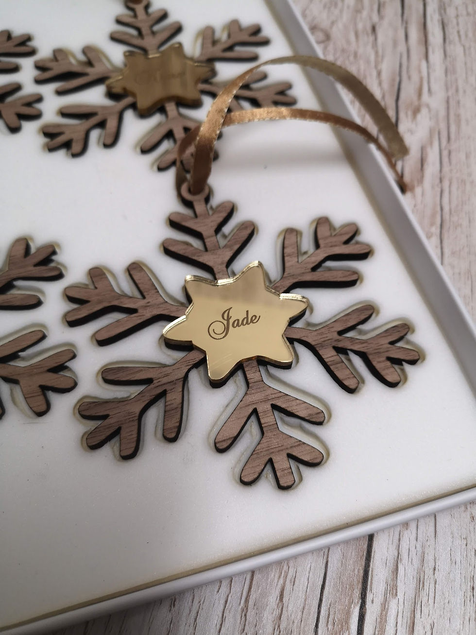 Thumbnail: Remembrance Snowflake Decoration – Personalised Christmas Keepsake
