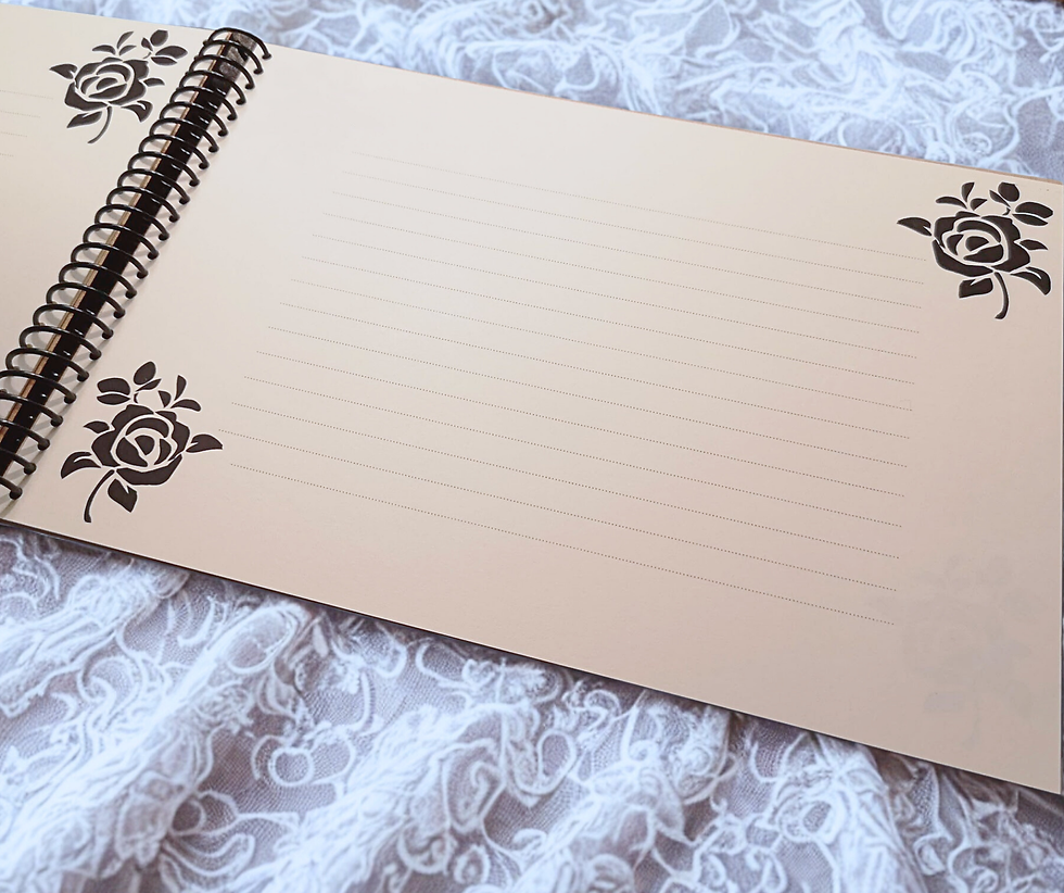 Thumbnail: Red Rose Design Memorial / Condolence Book