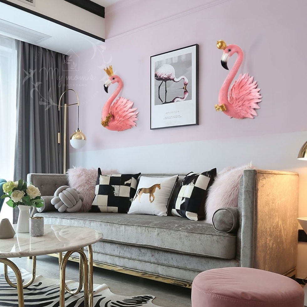 ภาพขนาดย่อ: Golden flamingo wall deco  #MMB339