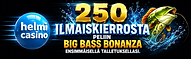 Helmi Casino Big Bass Bonanza 250 ilmaiskierrosta bonusbanneri