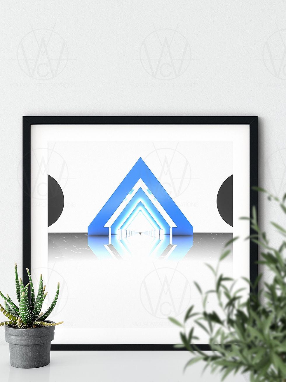 Thumbnail: Azure Pyramidal Sculpture v2 Print