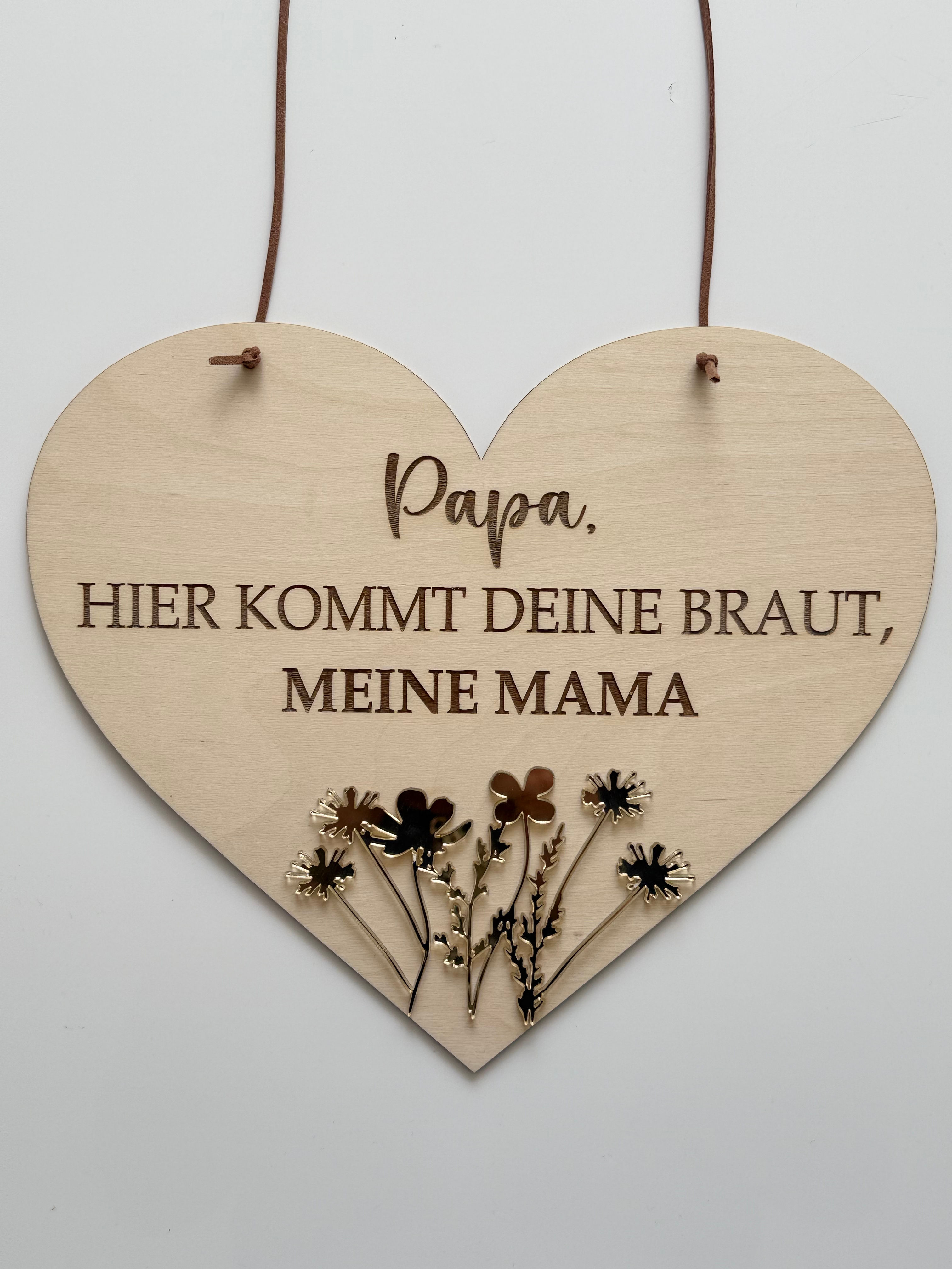 Hier kommt deine Braut Schild