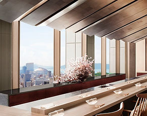Genjyu at The Ritz-Carlton Fukuoka offers an exquisite kaiseki dining experience, where traditional Japanese culinary artistry meets luxury in an elegant setting.

