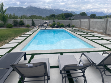 Custom concrete deck 