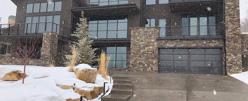 Beautiful snow melt driveway
