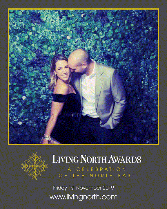 Gif of a man and woman at the Living North Awards 2019 in Newcastle upon Tyne