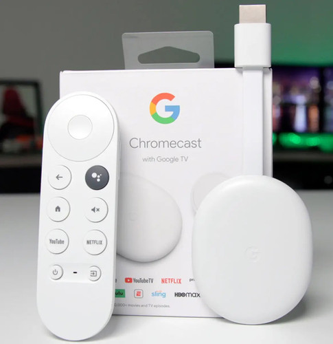 📺HD-медиаплеер Google Chromecast 4K with Google TV Snow (GA01919)📺 ...