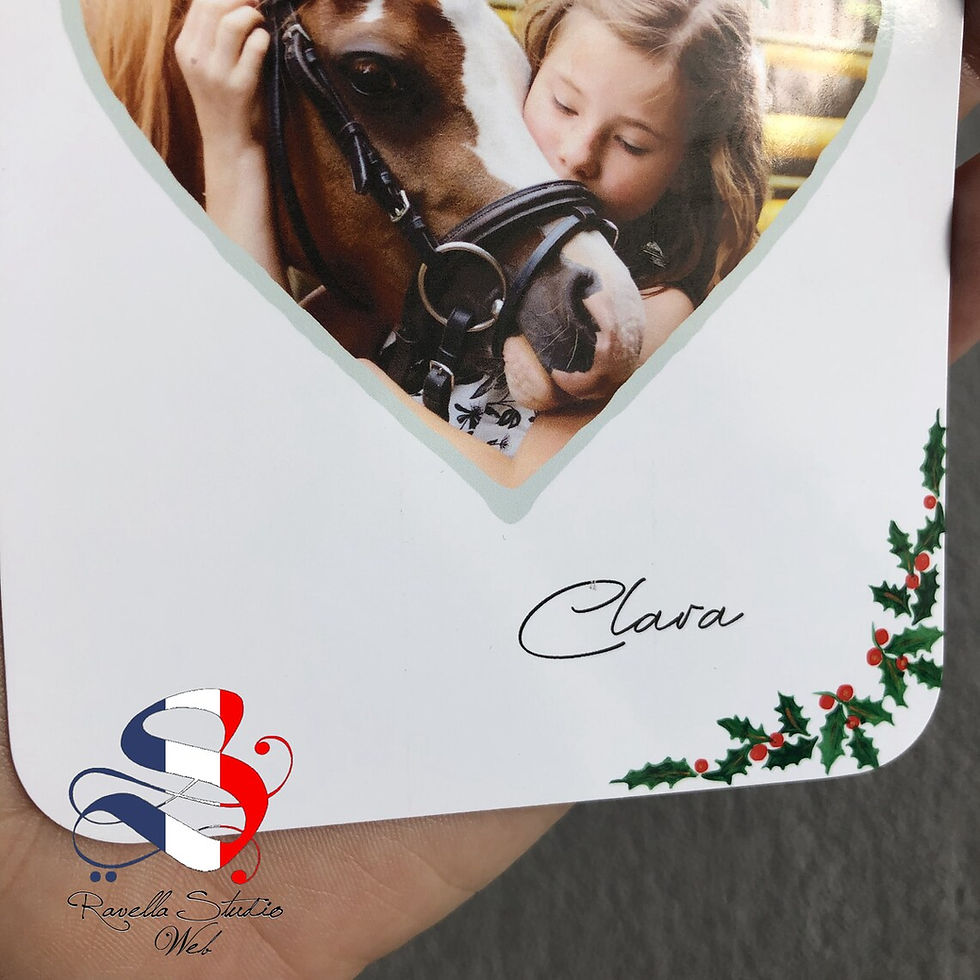 Miniature : Carte de vœux personnalisée photo + enveloppe
