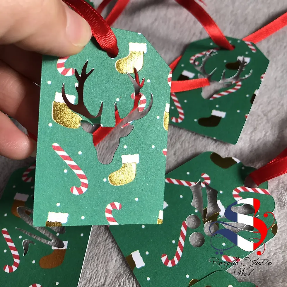 Miniature : Lot de 12 étiquettes de Noël - Sucres d'orge