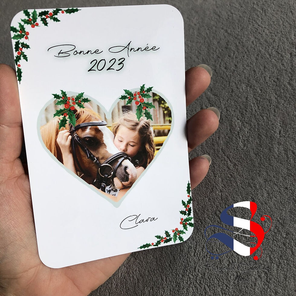 Miniature : Carte de vœux personnalisée photo + enveloppe