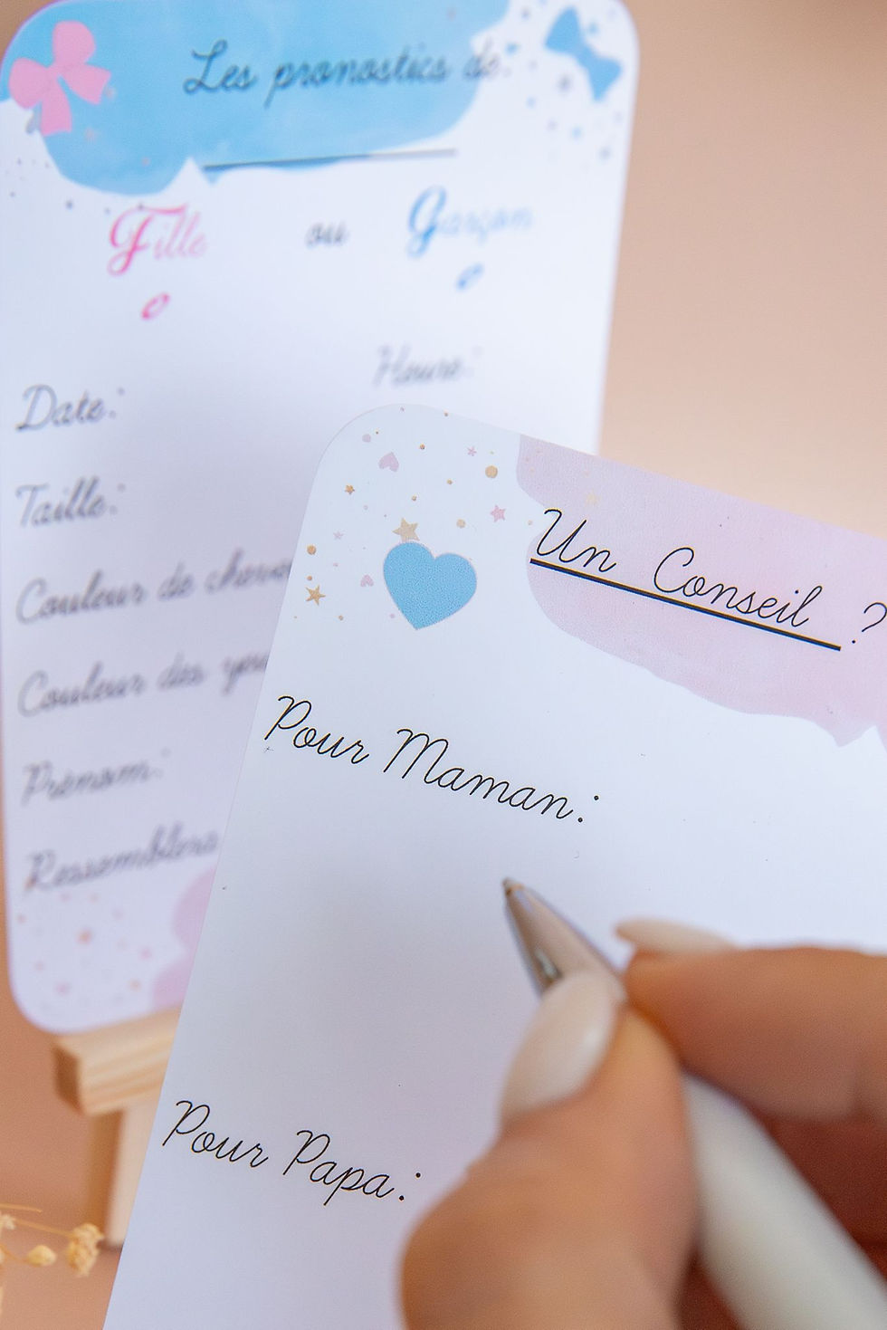 Miniature : Lot de 4 cartes Pronostic Bébé personnalisées