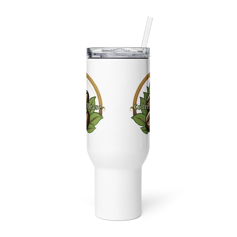 Thumbnail: Official 'Coffee Me Please' Stainless Steel Tumbler w/ lid