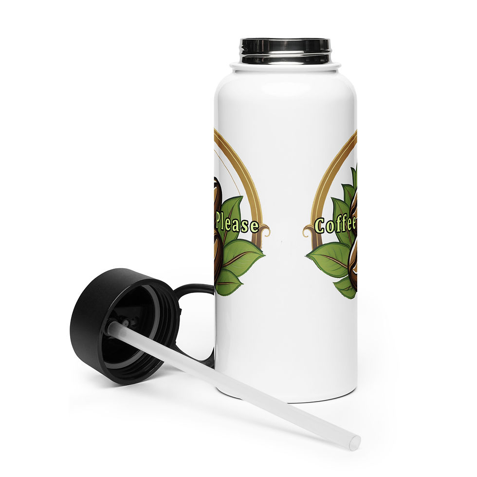 Thumbnail: Official 'Coffee Me Please' Stainless Steel Bottle w/ Lid
