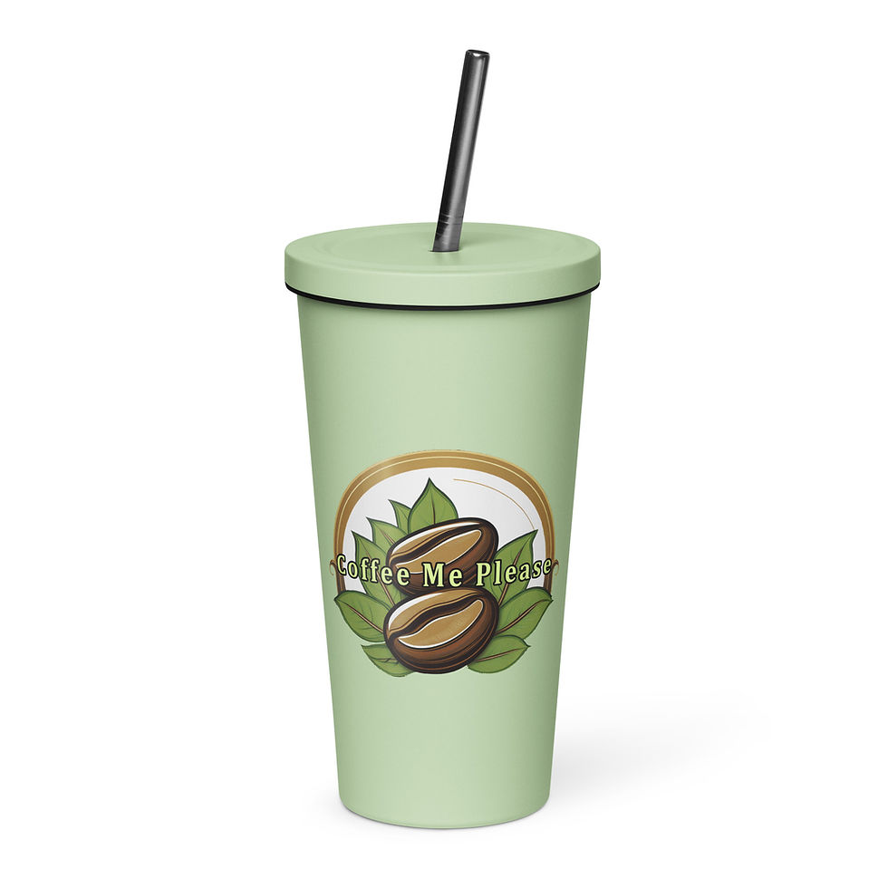 Thumbnail: Coffee Me Please Insulated Tumbler with a straw