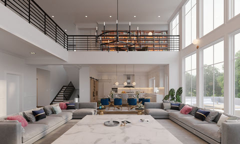 Modern Living Room Render